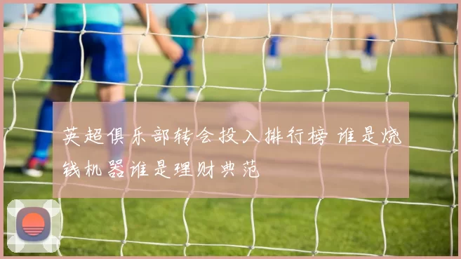 英超俱乐部转会投入排行榜 谁是烧钱机器谁是理财典范